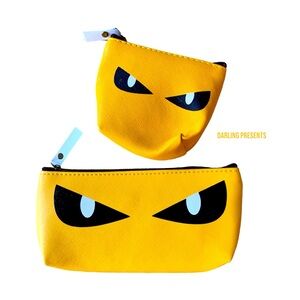 EYES 2 PIECE BAG SET UNISEX COLOR YELLOW